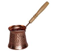 Caffettiera turca in rame con manico in legno, 350 ml, stile retrò, ispessita, resistente al calore, per fornello fiammeggiante e fornace a sabbia, versamento preciso, lunga durata