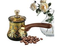 Caffettiera turca, robusto scaldlatte per il fornello, con coperchio | Caraffa Chai per briki arabo, cioccolata calda, tè, per servire gli ospiti, matrimoni, inaugurazione della casa, colore nero