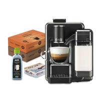 Caffitaly Quadra Macchina da caffè con montalatte con 96 capsule e kit pulizia - Titanium