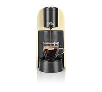 Caffitaly System, Macchina Caffè Volta S35 per Capsule Originali Caffitaly, Compatta, Veloce e Silenziosa, Sistema Multibevanda, Dosaggio Automatico, Accensione Rapida, Autospegnimento, 42kWa, Gialla