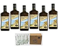 CAFFO AMARO DEL CAPO 6 BOTTIGLIE DA 1 LITRO CON 6 BICCHIERI ORIGINALI