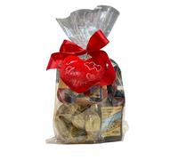 CAFFO Sacchetto Regalo 200g Cioccolatini praline Amaro del Capo con Miniatura Bottiglia 200 ml (Classico) e portachiavi cuore i love you