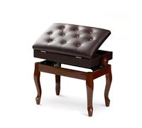 CAFIEDR Banco de Piano Ajustable de Piel sintética con cojín Impermeable, compartimento Interior adicional para guardar partituras, construcción de Madera maciza, soporta Hasta 120 kg (265 lb).