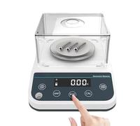 CAFIEDR Bilancia analitica Elettronica da 0,001 g, Bilancia da Laboratorio ad Alta precisione con Parabrezza, conversione unità G/oz/ct/lb e Piatto di pesata in Acciaio(200g/0.001g)