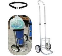 CAFIEDR Carrello Portabombole di Ossigeno con Maniglia E Cintura di Sicurezza, Carrello Portatile per Bombole di Ossigeno per Stoccaggio E Trasporto Domestico.Dia 12.5cm(4 7/8
