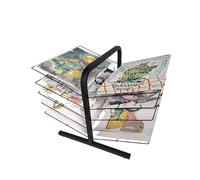 CAFIEDR Cavalletto da Tavolo bifacciale a 10 Strati per l'asciugatura di opere d'Arte - Scaffale in Filo Metallico salvaspazio per Studio, Aula e casa