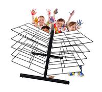 CAFIEDR Cavalletto per Essiccazione Artistica per - Espositore per Essiccazione di Documenti A3 con 10 Ripiani per Scuola, Studio, Ufficio(A 10 Floors)