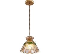 CAFIEDR Lampada a Sospensione retrò Giapponese in Vetro Increspato Dorp Light Colour Lampada a Sospensione da soffitto Faretto Saldatura Manuale, lampadario