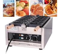 CAFIEDR Macchina per Waffle elettrica Commerciale, a Forma di Pesce, con Rivestimento Antiaderente, per taiyaki, 6 Pezzi, per Famiglie, ristoranti, Negozi di Alimentari, 3000 W.
