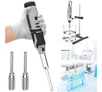CAFIEDR Omogeneizzatore Ad Alta velocità per Laboratorio, Disperditore Ed Emulsionatore, con 6 velocità Regolabili, Miscelatore di Emulsioni Ad Alto Taglio con Supporto, Macchina Omog.Plugin-10MM+6MM