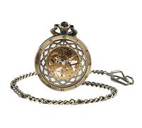 CAFIEDR Orologio da tasca Orologio da tasca meccanico con numero romano unico da uomo meccanico vuoto retrò