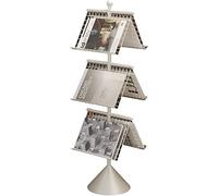 CAFIEDR Portariviste da Terra, espositore per opuscoli in Metallo con Base conica per Angolo Lettura dell'ingresso dell'ufficio, Bianco