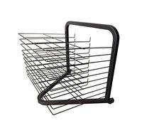 CAFIEDR Robusto scaffale espositivo per opere d'Arte in Metallo A3, per stendere i Dipinti su Carta - Organizzatore per opere d'Arte da Tavolo, 10 Ripiani, Nero