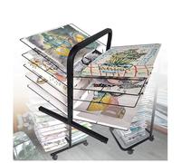 CAFIEDR Stendibiancheria da Tavolo bifacciale a 10 Strati per opere d'Arte, Robusto cavalletto in Metallo per aule, studi e opere d'Arte