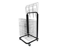 CAFIEDR Stendibiancheria Mobile in Metallo per opere d'Arte, 30 Ripiani, espositore per opere d'Arte Resistente, Organizer per Studio d'Arte, Aula, Sala Hobby(20 Shees)