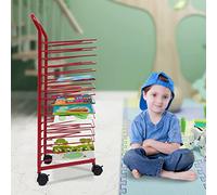 CAFIEDR Stendibiancheria per opere d'Arte a 16 Ripiani, scaffale Mobile in Metallo per riporre opere d'Arte - Regalo salvaspazio per, 29x39x89 cm