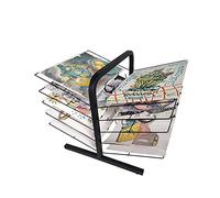 CAFIEDR Stendibiancheria per opere d'Arte, Stendibiancheria per opere d'Arte in Filo Metallico, 10 Ripiani, salvaspazio, da Pavimento, per riporre e esporre Oggetti