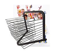 CAFIEDR Stendibiancheria per opere d'Arte, stendino per opere d'Arte Indipendente in Filo Metallico a 10 Ripiani Multicolore, spaziatura 2/4,5 cm per casa, Scuola, Stud(B 10 Floors)