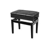 CAFIEDR Taburete de Piano con altura Ajustable, banco para teclado con compartimento para libros de música, cojín de Cuero grueso acolchado, diseñado para Una Sola Persona, hermoso diseño.