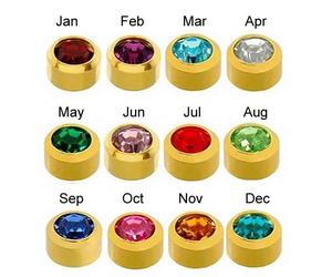 Caflon Birthstones Stud Earrings Gold Plated Assorted Colours Mini (12)