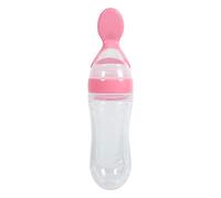 Cafopgrill 1pc 90 ml biberon Silicone Bambino biberon con Cucchiaio Alimenti freschi spremere Cereali Alimentatore Caldo, biberon Alimentatore di Cereali per Bambini()