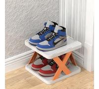 Cafusesdd Scarpiera verticale in plastica, organizer portascarpe multistrato, scaffale portascarpe impilabile per ingresso, angolo bagno, armadio ingresso camper(Orange,2)