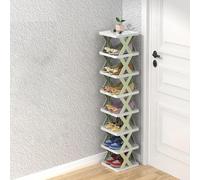 Cafusesdd Scarpiera verticale in plastica, organizer portascarpe multistrato, scaffale portascarpe impilabile per ingresso, angolo bagno, armadio ingresso camper(Green,8)