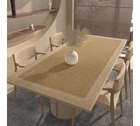 Cafusesdd Tovaglia rettangolare in PVC, impermeabile, nessun lavaggio, isolamento termico, pulisce istantaneamente con una sola salvietta, per uso esterno, cucina, hotel (Q, 60 x 60 cm)