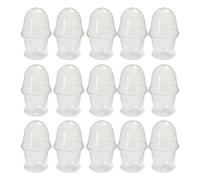 Cafusesdd Vasi da vivaio con cupola per umidità, contenitori per piantine in plastica ispessita da 3,5/4/5" con vassoio, vasi per piantine quadrati per la propagazione dei fiori(C,15PCS-5IN)