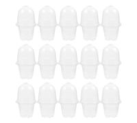 Cafusesdd Vasi da vivaio con cupola per umidità, contenitori per piantine in plastica ispessita da 3,5/4/5" con vassoio, vasi per piantine quadrati per la propagazione dei fiori(A,15PCS-4IN)