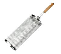 Cage alla griglia in acciaio inossidabile | Cage di griglia alimentare rotante | BBQ Rolling Cesti in gabbia | Gabbie per cilindri barbecue a rete rotonda | Accessori per verdure di gamberi di c