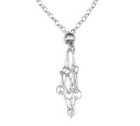 Cage de collier porte-- Gage en acier inoxydable collier porte-| Collier pendentif réglable avec Longueur Regolable, Collier cage en pour pierre (noir, or, argent)
