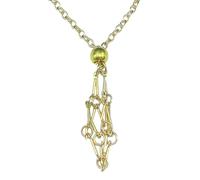 Cage de collier porte-- Gage en acier inoxydable collier porte-| Collier pendentif réglable avec Longueur Regolable, Collier cage en pour pierre (noir, or, argent)
