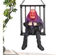Cage prigioniera di Halloween - Decorazione animata spettrale, proposta di suono raccapricciante | Figura di gabbia horror attivata dalla luce, in movimento di spaventi parlanti, ideale per la scena d