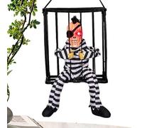 Cage prigioniera di Halloween - Prop di terrore Animato, Arredamento infestato urlante | Il sensore di Movimento Illumina Il Prigioniero, Spaziale di Halloween sospesa, Perfetta per la configu