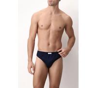 CAGI 1208 Slip Basso da Uomo in 100% Filo di Scozia BIANCO-NERO-BLU