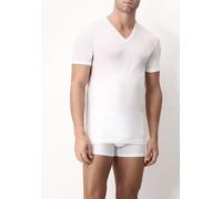 CAGI 1304 T-shirt Scollo V Uomo 100% Filo di Scozia BIANCO