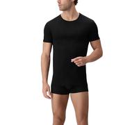 CAGI 1318 T-Shirt Girocollo Basso Uomo 100% Filo di Scozia, Nero 7