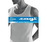 CAGI 6 Canotta Canottiera Spalla Larga Uomo Art 1106 Bianco 100% Cotone 4 5 6 7 8