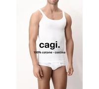 CAGI - Canotta Uomo Spalla Stretta in cotone Costina - 1100 - 6 pezzi