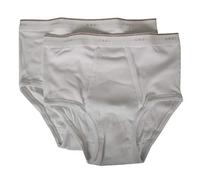 CAGI Confezione 2 Slip Uomo a Costina con Apertura Articolo 1200, Bianco, 5-Quinta (EU L - F 4 - USA M - GB 36)