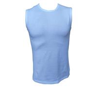 CAGI Smanicato Girocollo Uomo Canottiera Cotone Elasticizzato Intimo Canotta Spalla Larga 3°-S Bianco