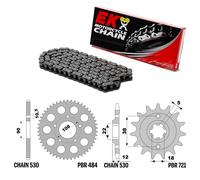 CAGIVA ALA VERDE 250 1986-1986 catena corona pignone kit 530 PBR EK 273