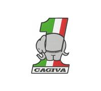 Cagiva Ducati Team Toppa Adesiva in Vinile Piccola per Telai, Plastiche o Carrozzeria, Adesivo in Vinile per Moto Auto e Superfici con Dimensioni Diverse