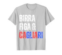 Cagliari Birra Figa Divertente Sono Un Uomo Semplice Sardo Maglietta, Uomo, Argento, S