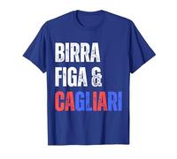 Cagliari Birra Figa Divertente Sono Un Uomo Semplice Sardo Maglietta, Uomo, Blu Reale, S