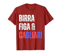 Cagliari Birra Figa Divertente Sono Un Uomo Semplice Sardo Maglietta, Uomo, Mirtillo Rosso, XL