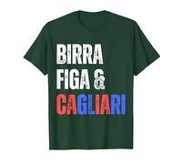 Cagliari Birra Figa Divertente Sono Un Uomo Semplice Sardo Maglietta, Uomo, Verde Foresta, 3XL