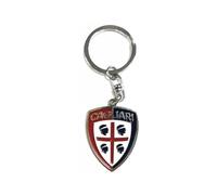 CAGLIARI CALCIO portachiavi ad anello con SCUDO metallo logo 4 mori - OFFICIAL PRODUCTS