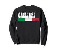 Cagliari City Italia Vintage Bandiera Italia per Gli Amanti dei Viaggi Felpa